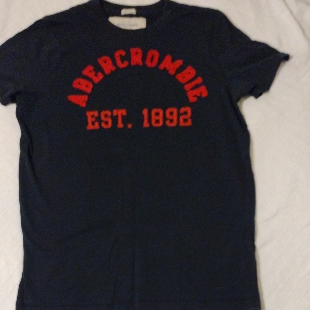 Abercrombie & Fitch Black Tee with Red Accents
